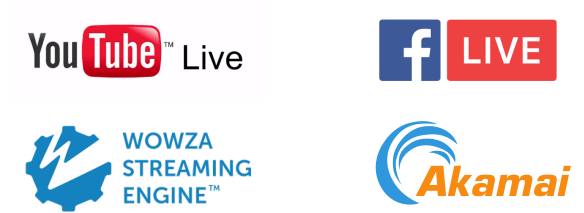 streaming youtube, wowza, akamai, facebook live